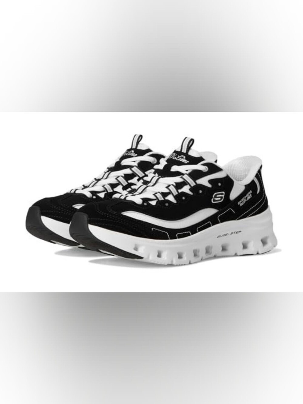 Glide Step Pro Heritage Skechers Womans 6,5  Black & White Athletic Sneakers